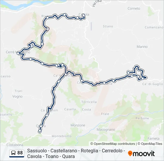 88 Bus Line Map