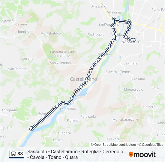 88 Bus Line Map