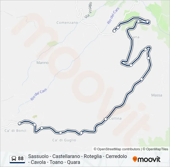 88 Bus Line Map