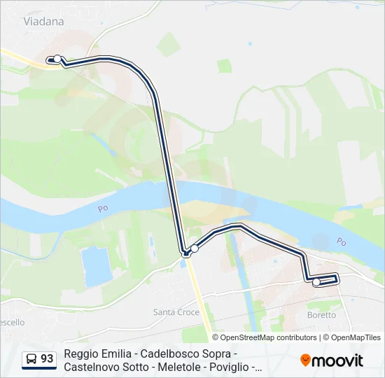 93 Bus Line Map