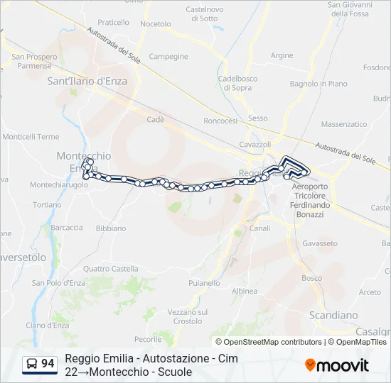 94 Bus Line Map