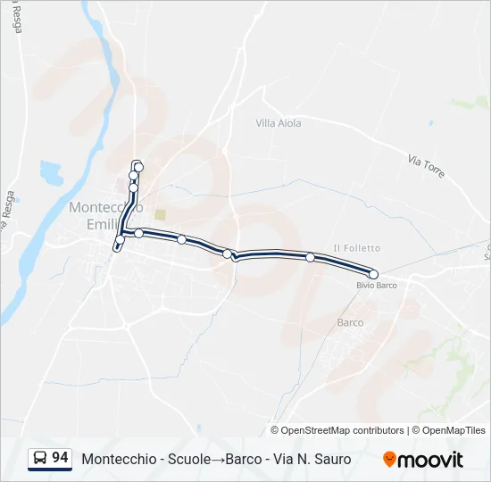 94 Bus Line Map