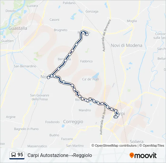 95 Bus Line Map