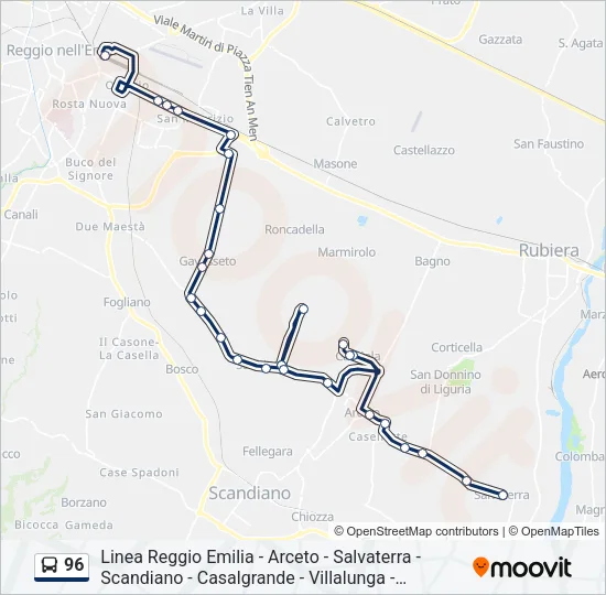 96 Bus Line Map