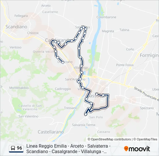96 Bus Line Map