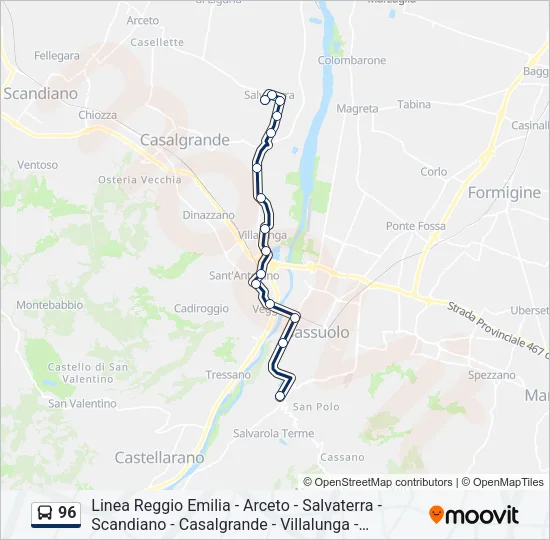 96 Bus Line Map
