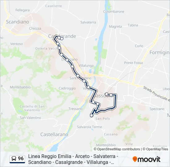 96 Bus Line Map