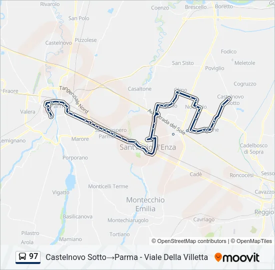 97 Bus Line Map