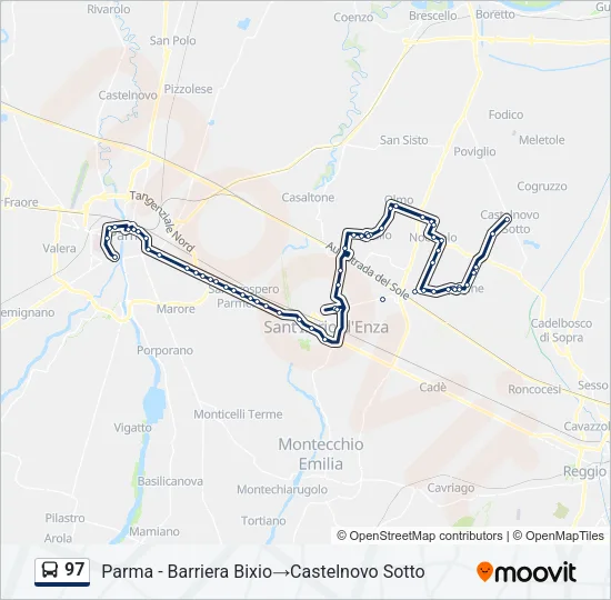 97 Bus Line Map