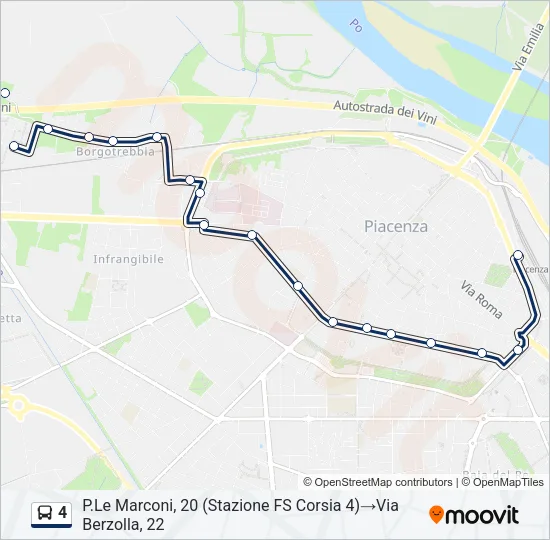 4 Bus Line Map