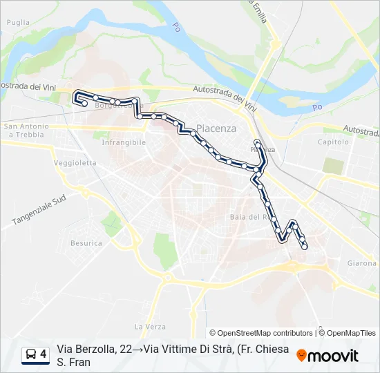 4 Bus Line Map