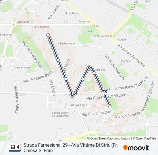 4 Bus Line Map