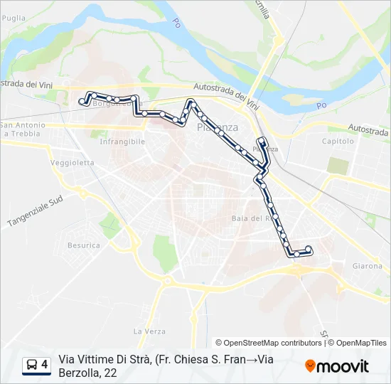 4 Bus Line Map