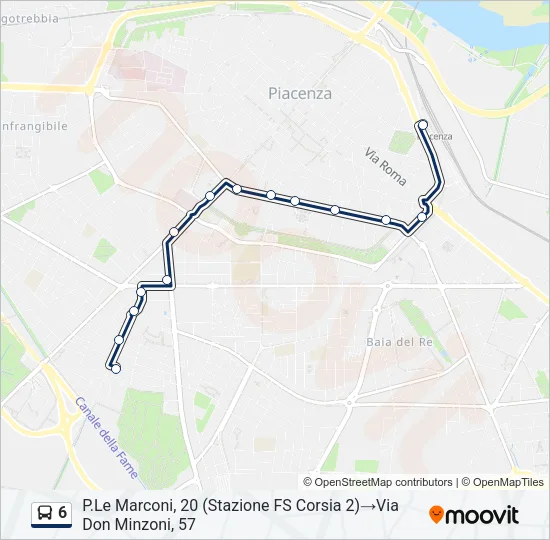 6 Bus Line Map