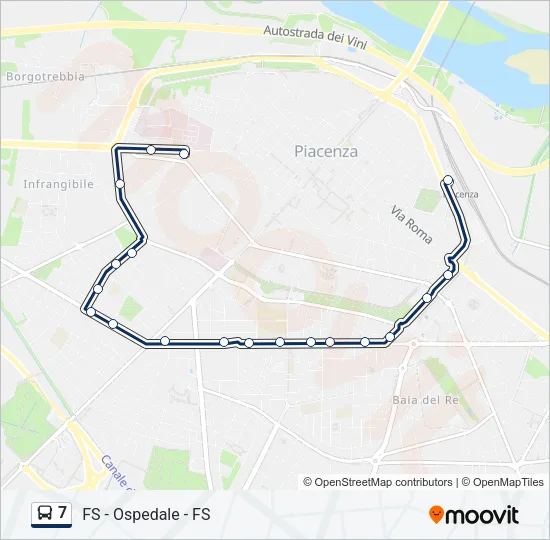 7 Bus Line Map