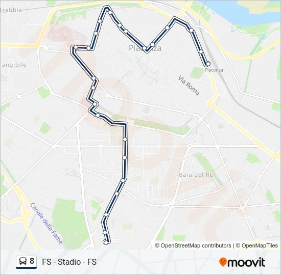 8 Bus Line Map