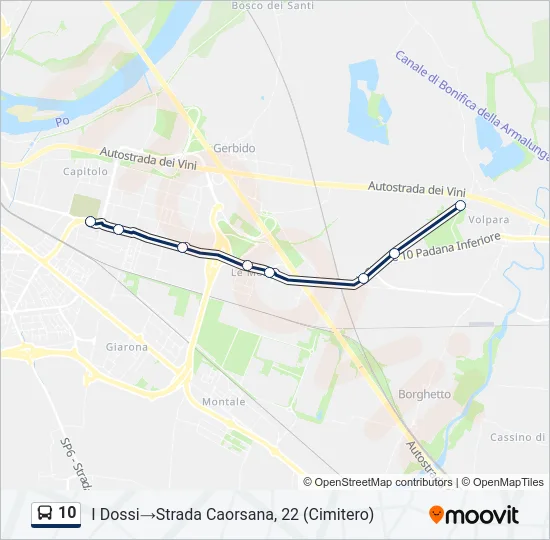 10 Bus Line Map