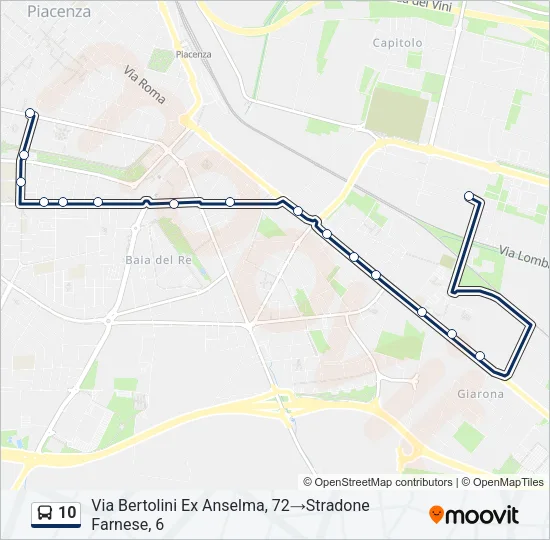 10 Bus Line Map