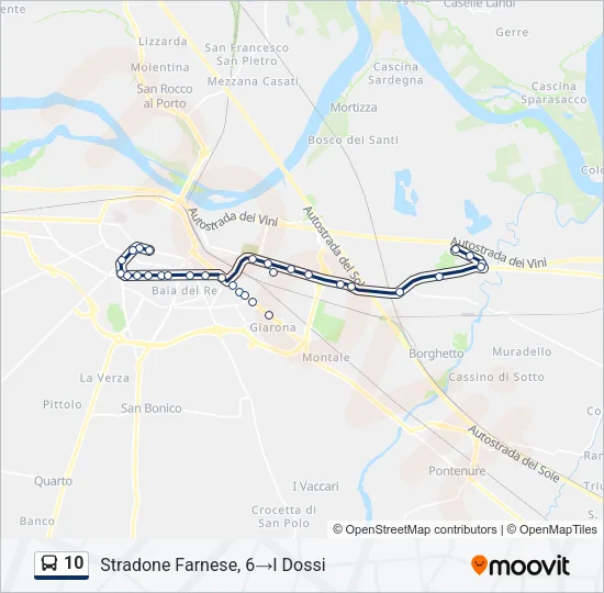 10 Bus Line Map