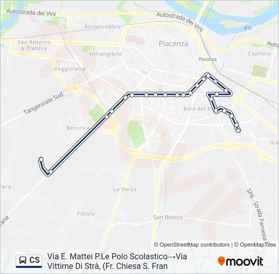 CS Bus Line Map