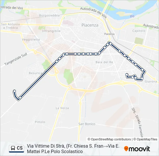 CS Bus Line Map