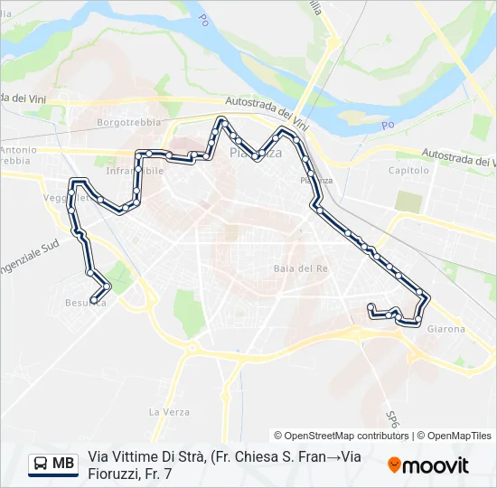 MB Bus Line Map