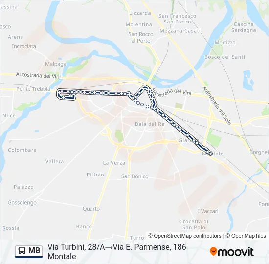 MB Bus Line Map