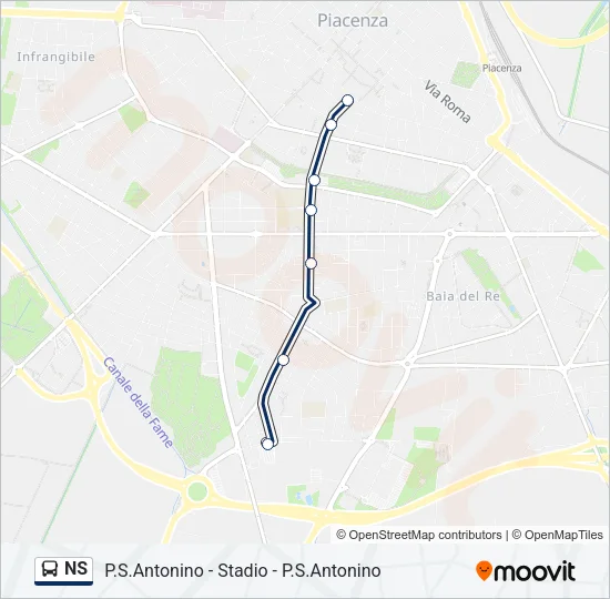 NS Bus Line Map