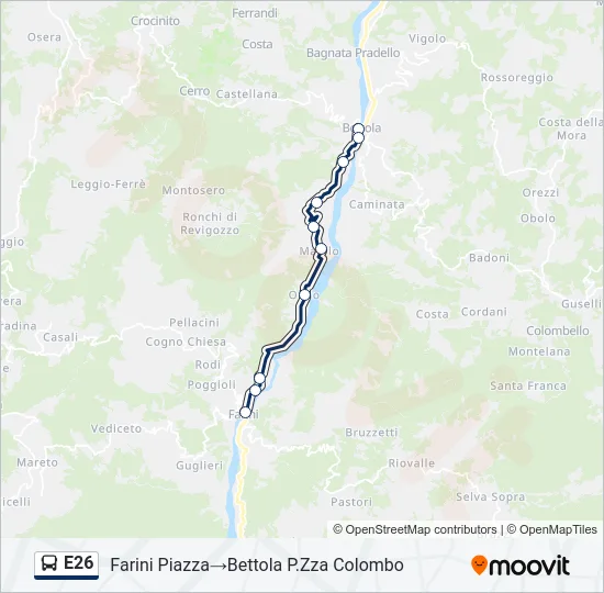 E26 Bus Line Map