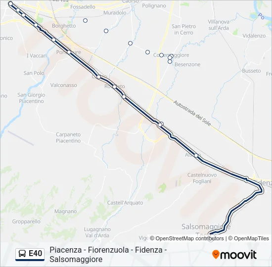 E40 Bus Line Map
