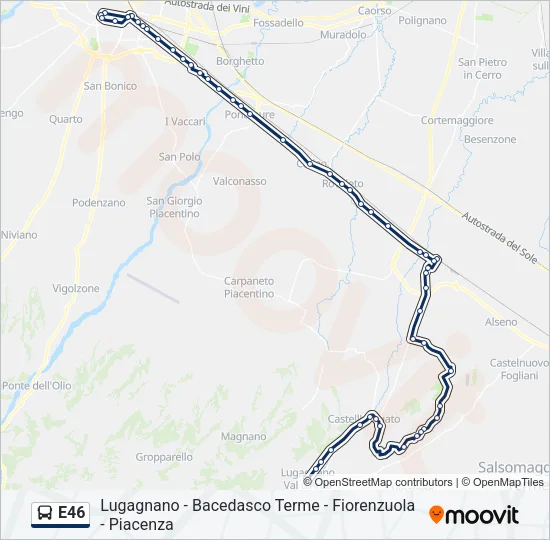 E46 Bus Line Map