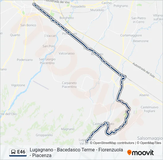 E46 Bus Line Map