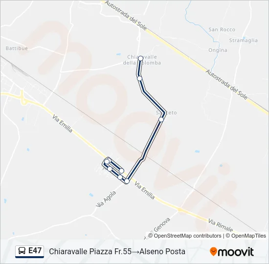 E47 Bus Line Map