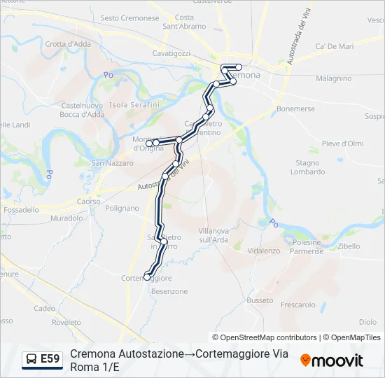 E59 Bus Line Map