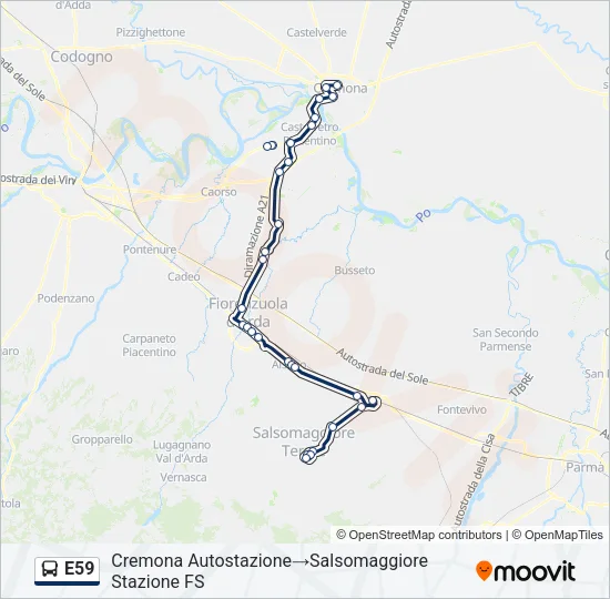 E59 Bus Line Map