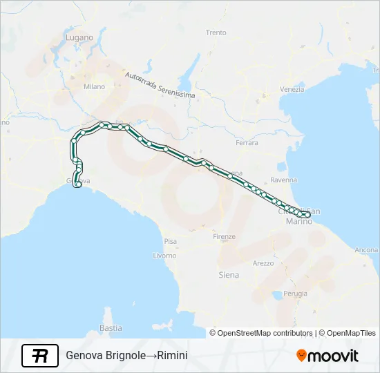 R Train Line Map