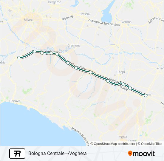 R train Line Map