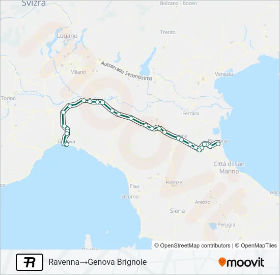 R Train Line Map