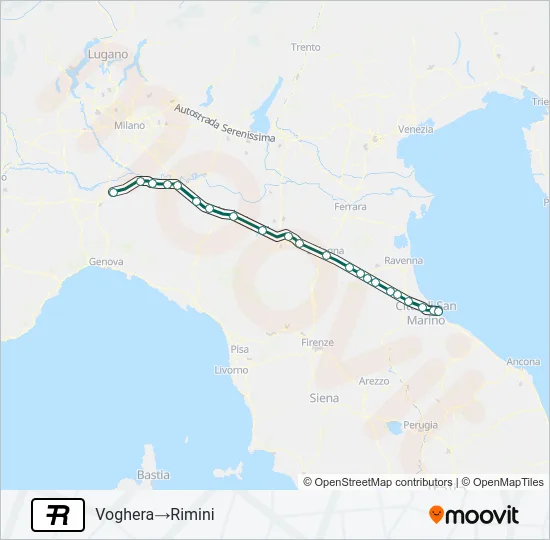 R Train Line Map
