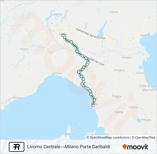 R Train Line Map