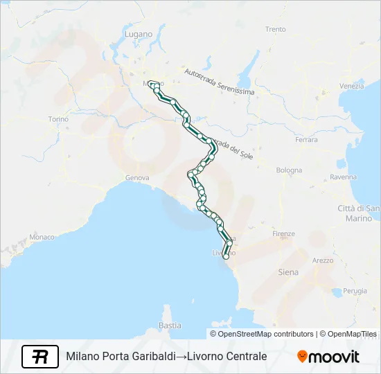 R Train Line Map