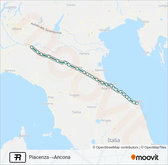 R Train Line Map