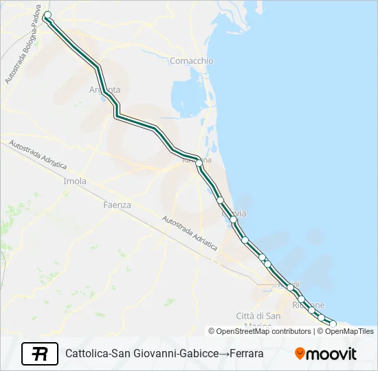 R Train Line Map
