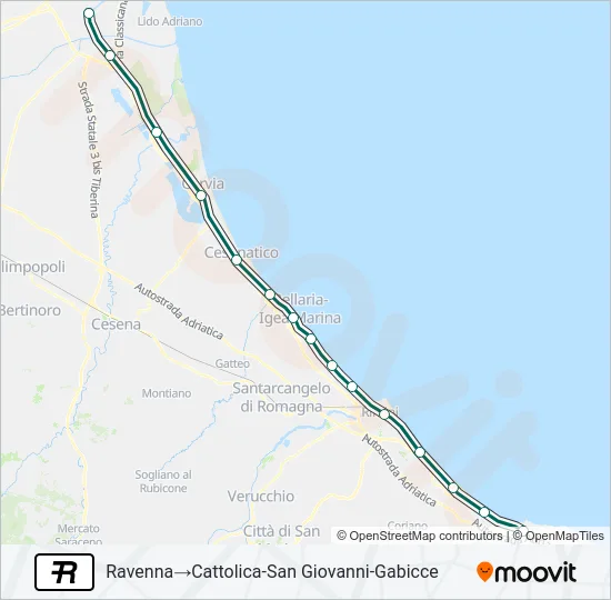 R Train Line Map