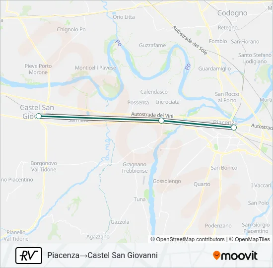 RV Train Line Map