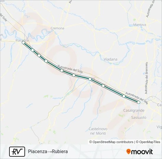 RV Train Line Map