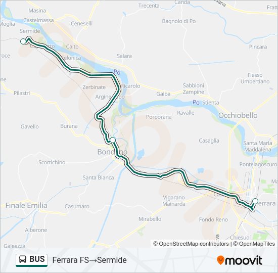 Mappa della linea BUS