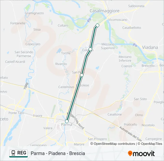 REG Train Line Map