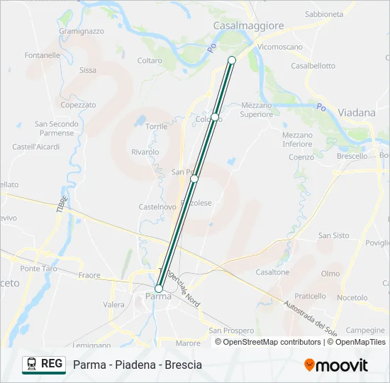 REG Train Line Map