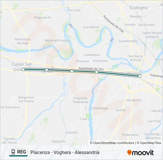 REG Train Line Map